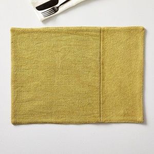 COTTON CANVAS PLACEMAT, SET OF 2, WASABI